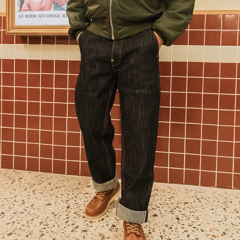 Levis Jeans 501 - レッドトルネードルーズデニムジーンズ、ストレートフィットパンツ、生デニム、身長、セルエッジ、18オンス