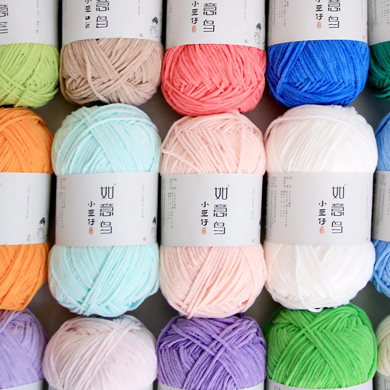 Woven Scarf Blanket - 50 グラム/ロール 3 ミリメートル薄いシェニール糸手織り DIY 人形クラフトスカーフ織りソフト暖かい糸ブランケットかぎ針編み糸