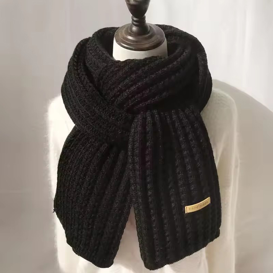 厚手のケーブルニット暖かいカシミヤスカーフネッカチーフ冬用ロ - Muffler Men Wool のレビューと価格