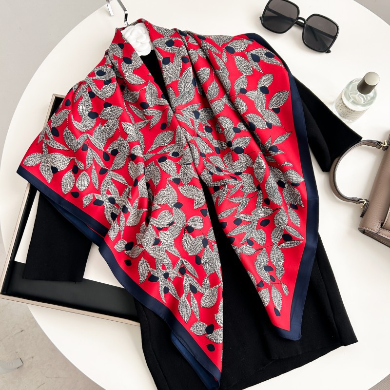 90 センチメートル正方形スカーフ高品質バンダナ女性高級ツイ - Scarf Silk Square のレビューと価格
