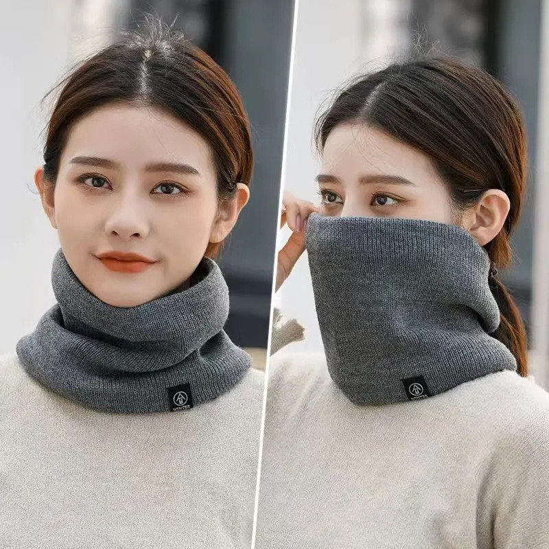 ファッション女性ニットスカーフ固体カシミヤのような冬のスヌー - Muffler Men Wool のレビューと価格
