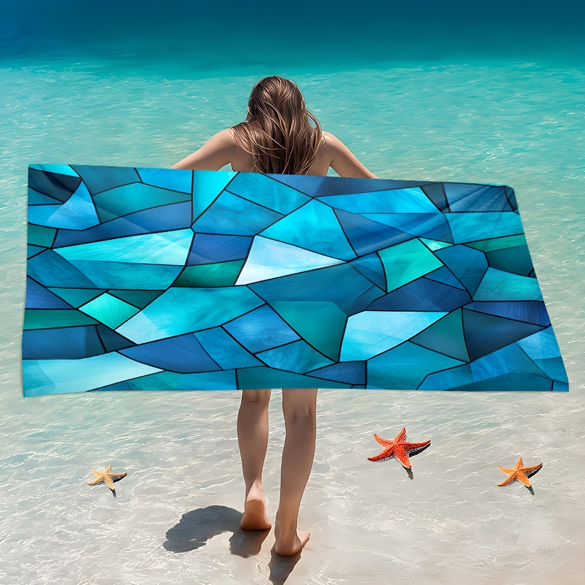 クラシックなバンダナビーチタオル 明るい赤色の背景に伝統的な - Woven Scarf Blanket のレビューと価格
