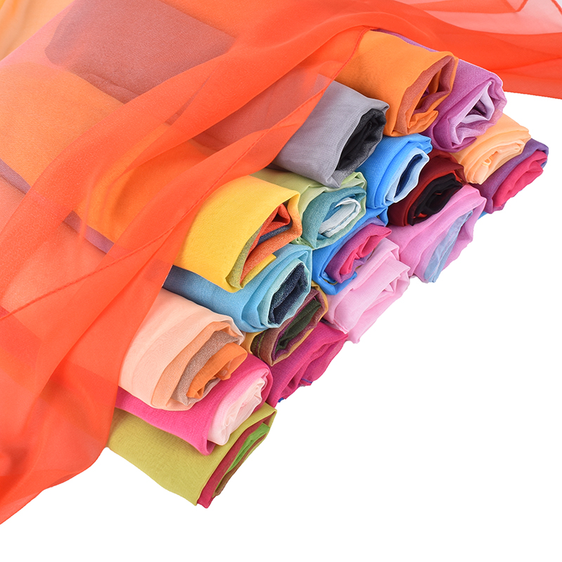 長いグラデーションシルクスカーフ、新しい3色、75x180c - Scarf Silk Square のレビューと価格