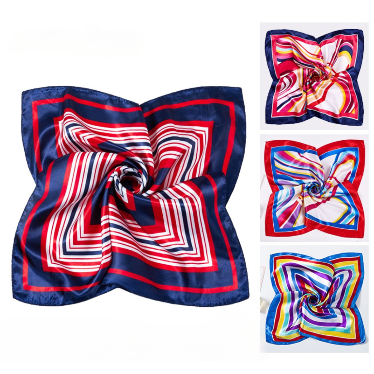 女性用スクエアシルクスカーフ,小さな首と頭のスカーフ,プリン - Ascot Neck Scarf のレビューと価格