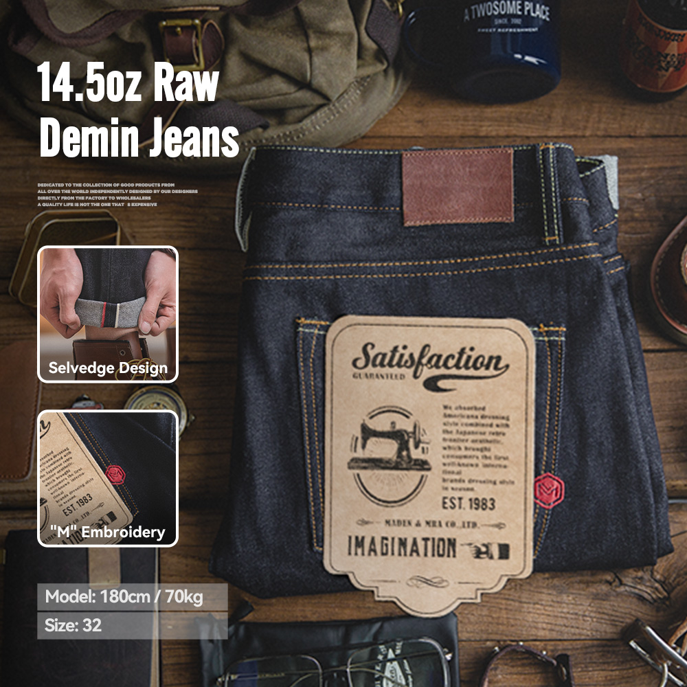 マデン レトロ 14.5オンス セルビッジ ロウデニム メン - Levis Jeans 501 のレビューと価格