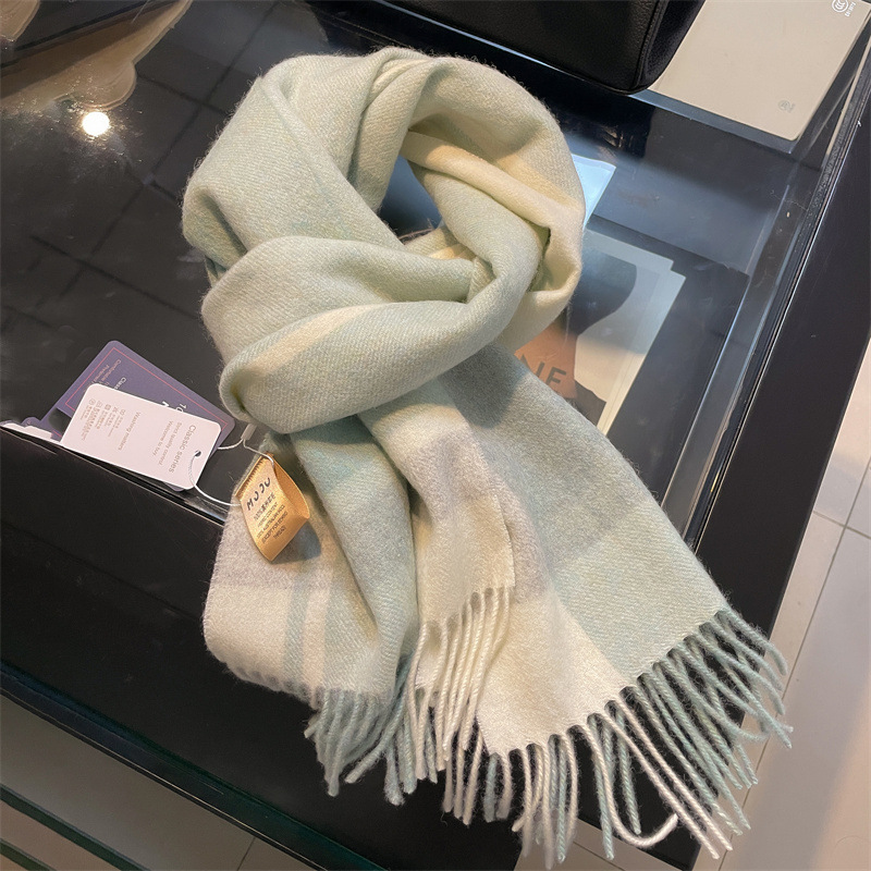 高品質純粋な 100% ウール男性スカーフソフト暖かいカシミ - Muffler Men Wool のレビューと価格