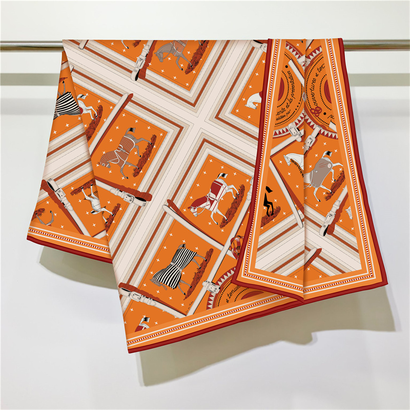 90CMファッションプリントカシミヤシルクスカーフデザイナー - Woven Scarf Blanket のレビューと価格