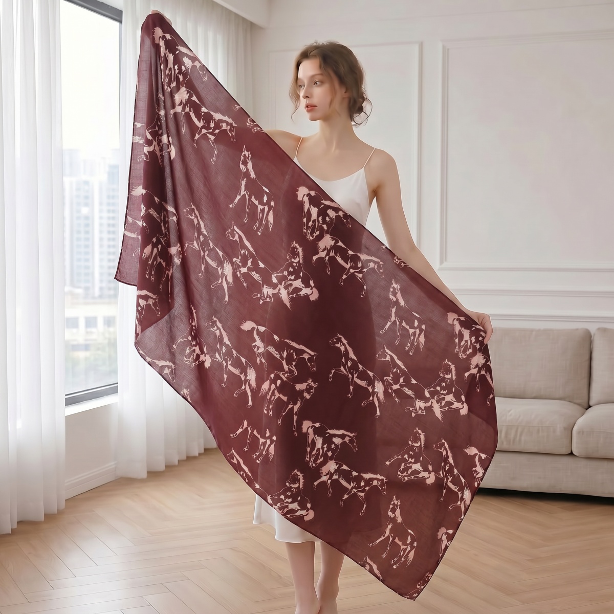 スカーフ 女性用 コットン ムスリム ラップ ヒジャブ パシ - Pashmina Wrap Large のレビューと価格