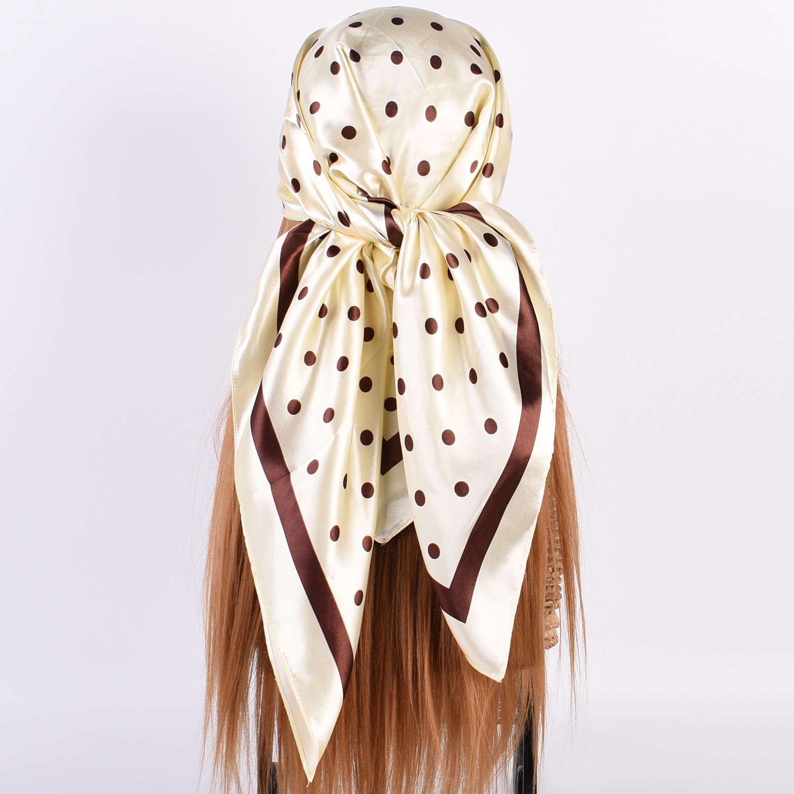 夏の新しいファッショナブルな気質ウェーブレットドット90CM - Scarf Silk Square のレビューと価格