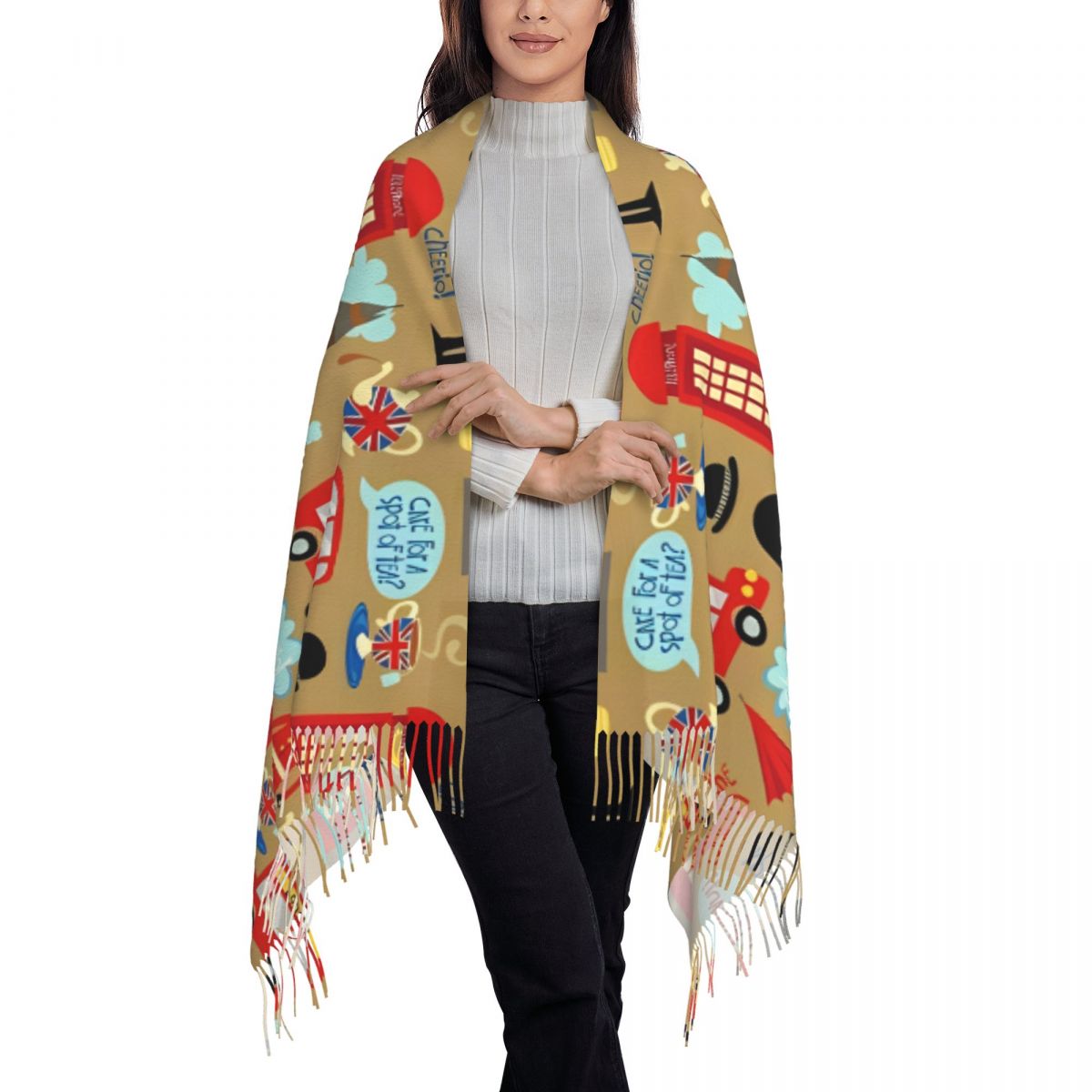 エンチャンテッド ロンドン スカーフ 女性用 冬用 暖かい  - Pashmina Wrap Large のレビューと価格