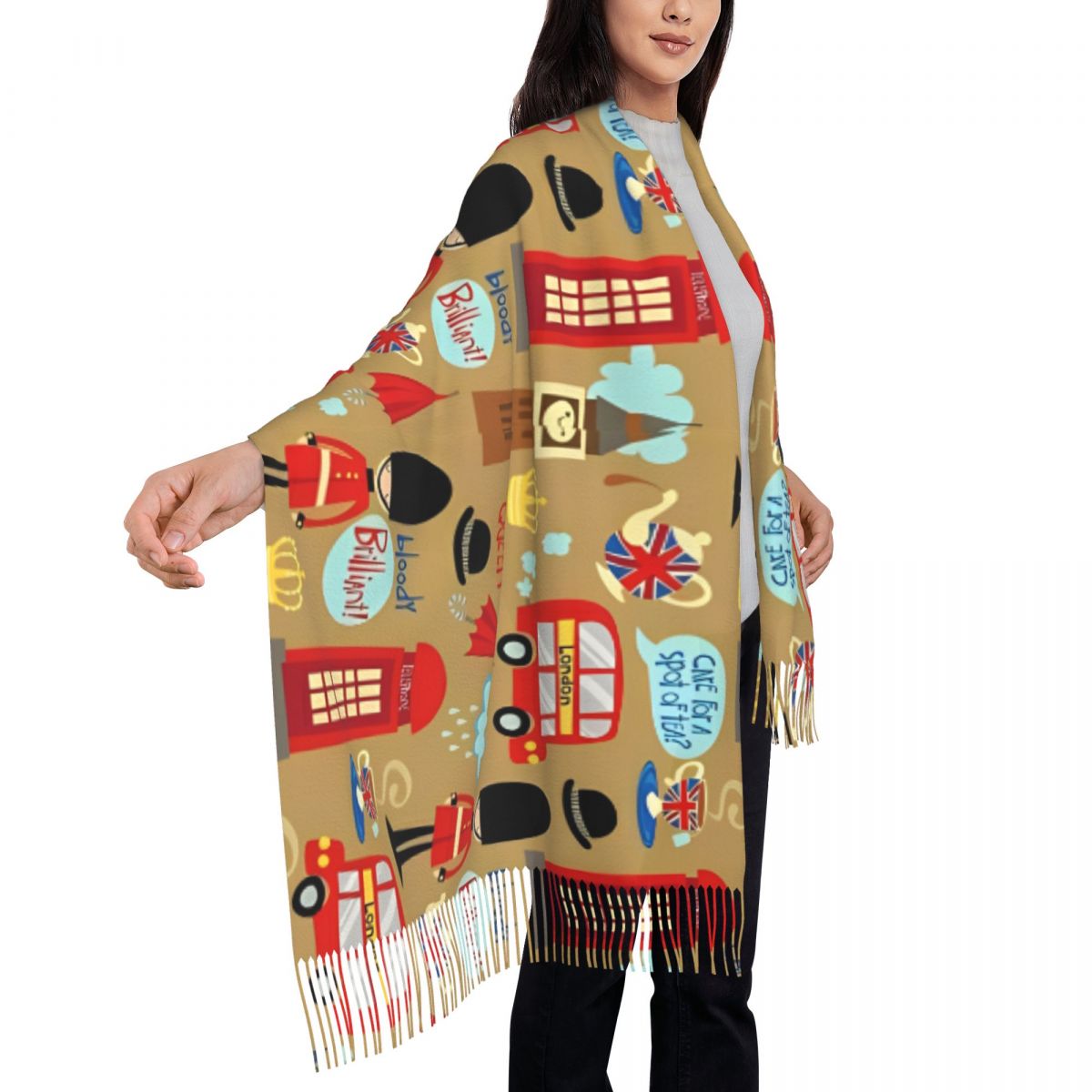 エンチャンテッド ロンドン スカーフ 女性用 冬用 暖かい  - Pashmina Wrap Large のレビューと価格