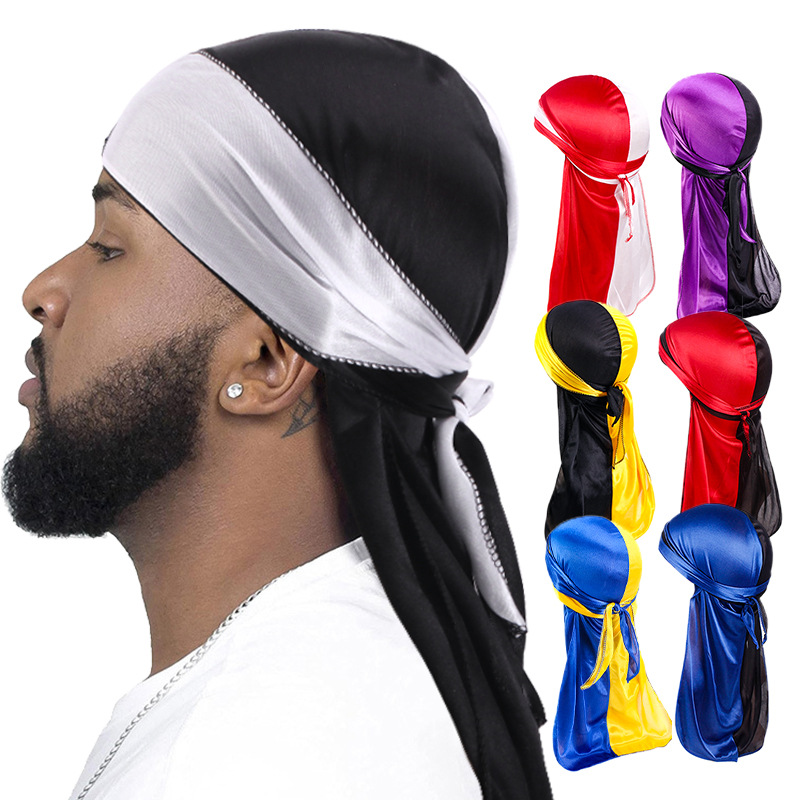 新しいシルキーデュラグロングテールヘッドラップ男性と女性のた - Bandana Doo Rag のレビューと価格