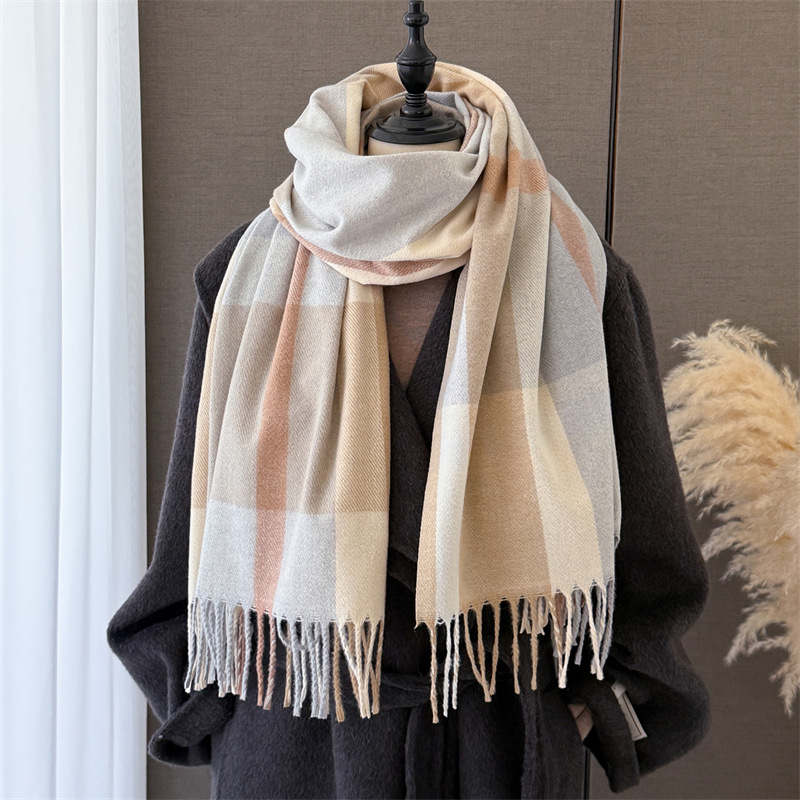 女性用イミテーションカシミヤブランケットスカーフ 190*6 - Pashmina Wrap Large のレビューと価格
