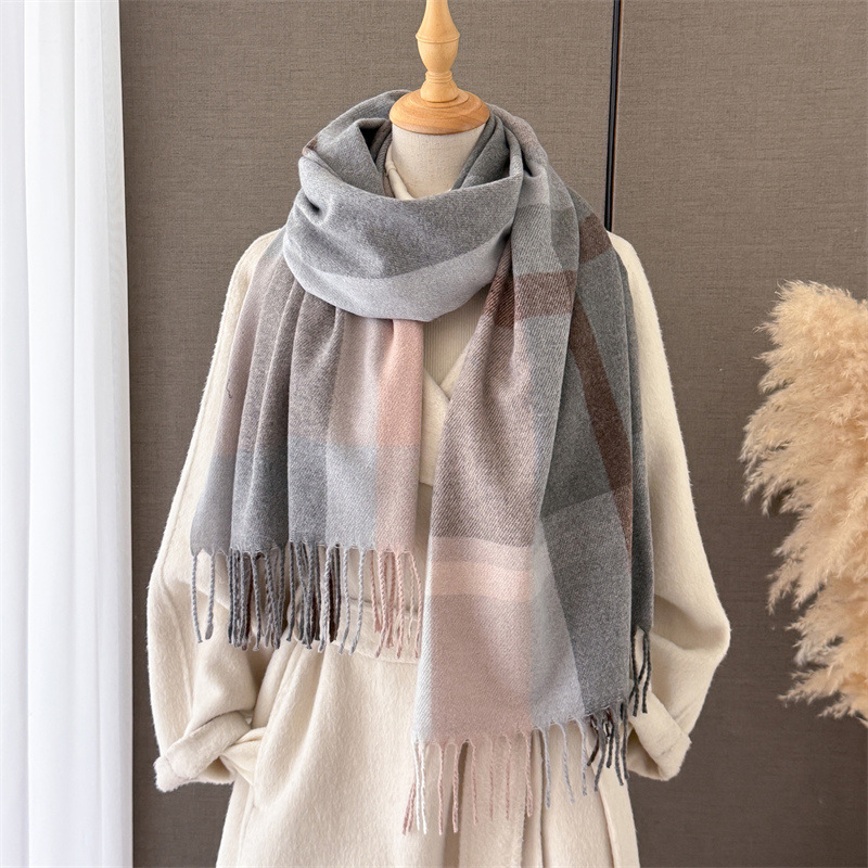 女性用イミテーションカシミヤブランケットスカーフ 190*6 - Pashmina Wrap Large のレビューと価格
